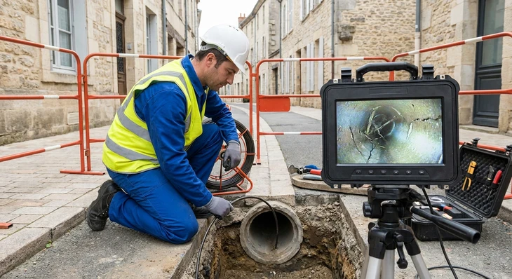Scène extérieure de lavage automobile avec véhicule berline sombre aspergé par jet d'eau haute pression
